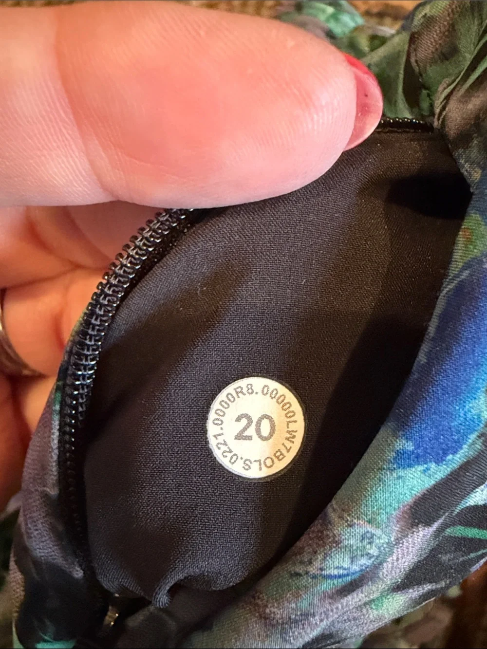lululemon athletica Women's Abstract Floral Athletic Shorts - Green/Blue/Purple - Picture 3 of 4